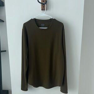 Guess Green Long Sleeve Tee Smooth Fabric